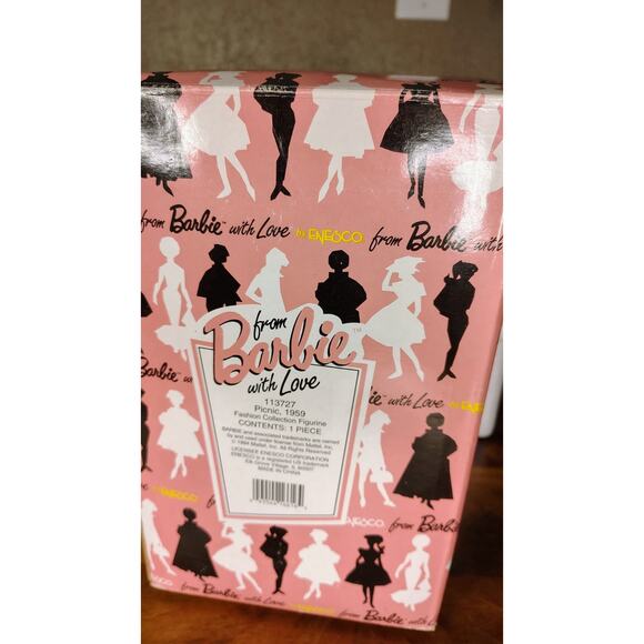 From Barbie with Love By Enesco Picnic 1994 Figurine - Picture 8 of 8